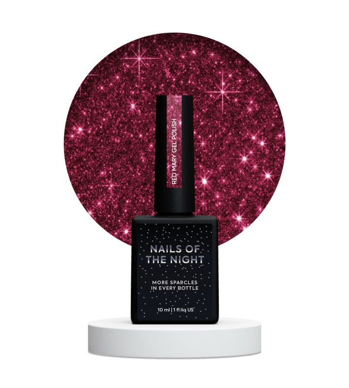 NOTN. Gel polish, Red Mary, #168, 10 ml. Гель-лак світловідбиваючий, червоний #4